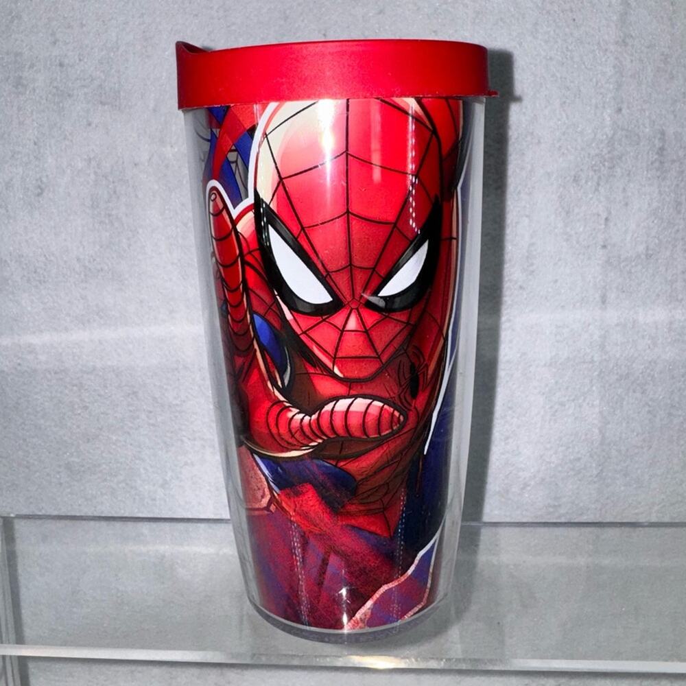 Marvel Spiderman Insulated Tervis Tumbler 16oz with Red Lid